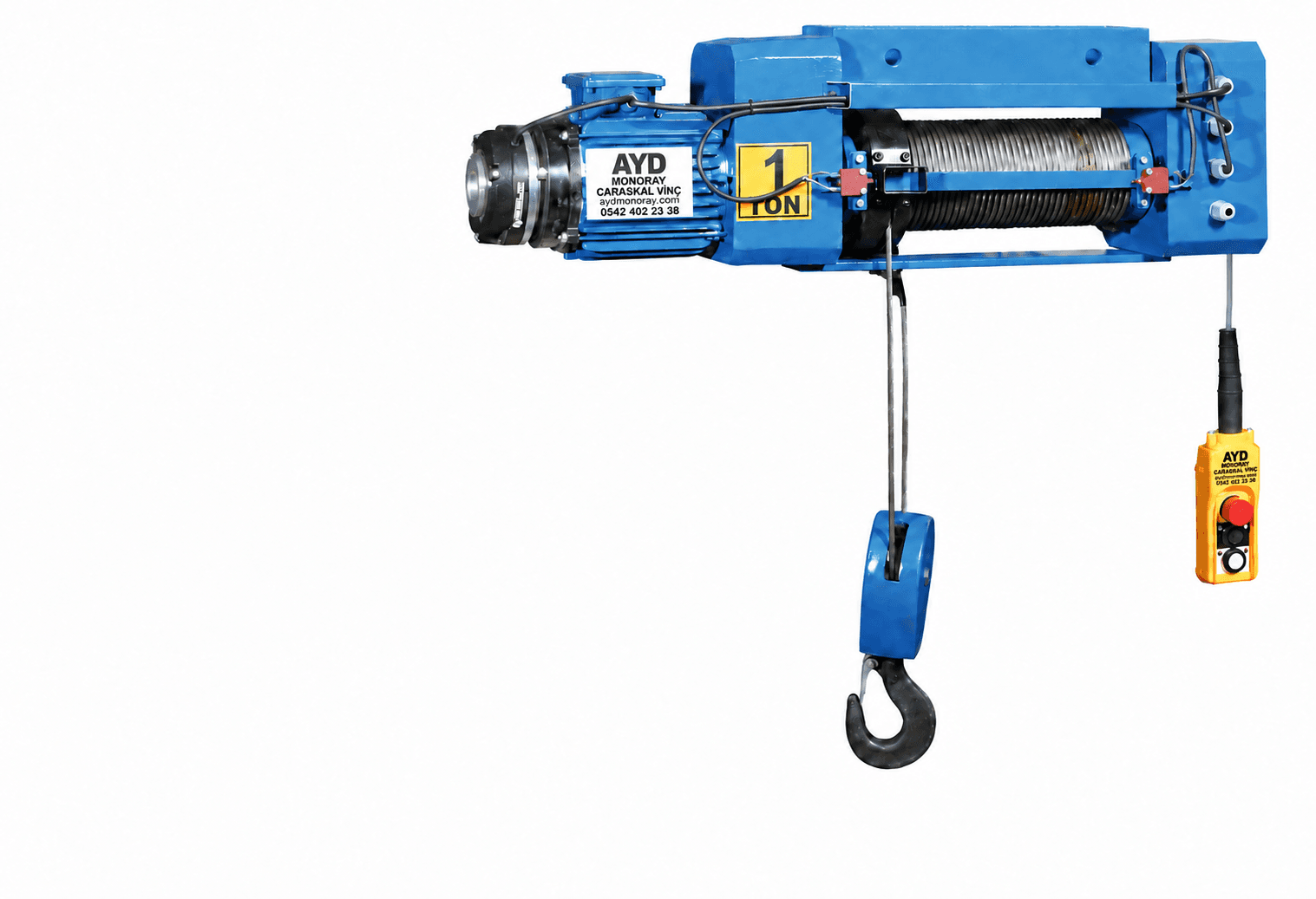 1 Ton 8–12 Metre 2 Hareketli Halatlı Vinç